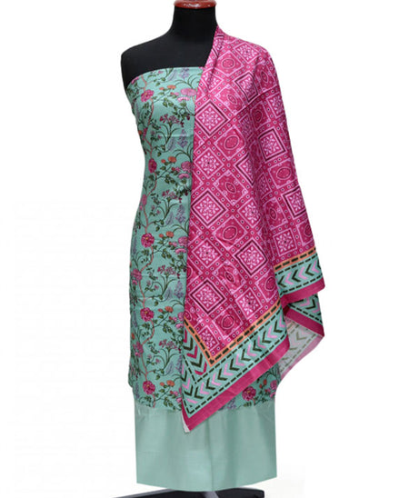Noor Afroz Digital Linen'24 D#6786 (APPLE GREEN)