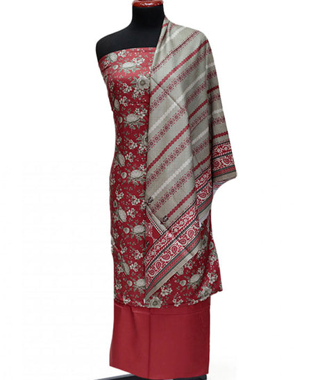 Noor Afroz Digital Linen'24 D#6790 (MAROON)