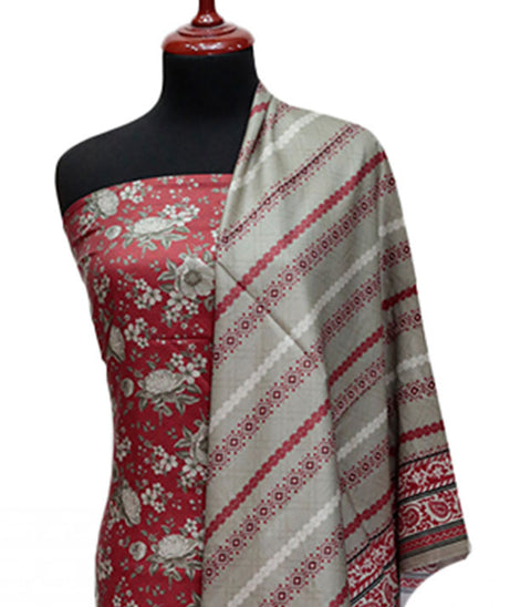 Noor Afroz Digital Linen'24 D#6790 (MAROON)