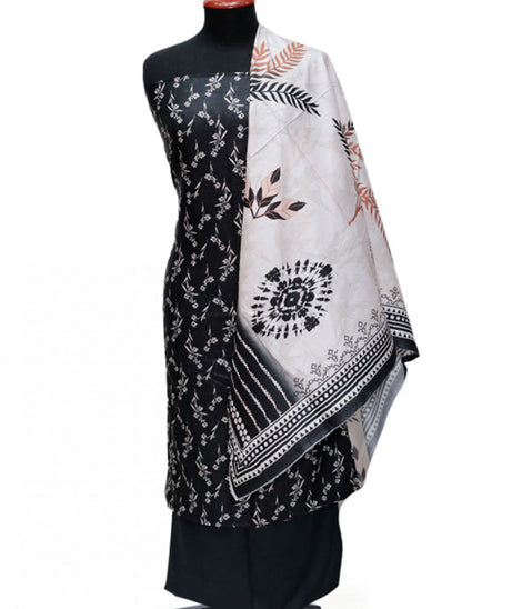 Noor Afroz Digital Linen'24 D#6791 (BLACK)