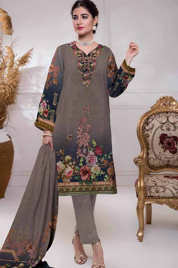 Noor Afroz Royal D/Khaddar'21 D#237 L Green