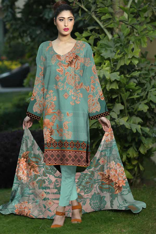 Noor Afroz Royal D/Khaddar'21 D#242 Sea Green