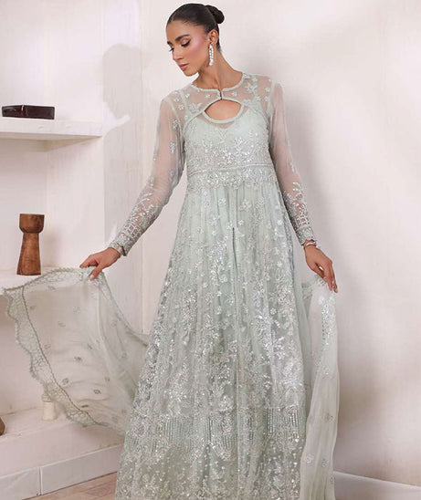 Noor By Saadia Asad Chiffon De Luxe'24 D#8 SAGE