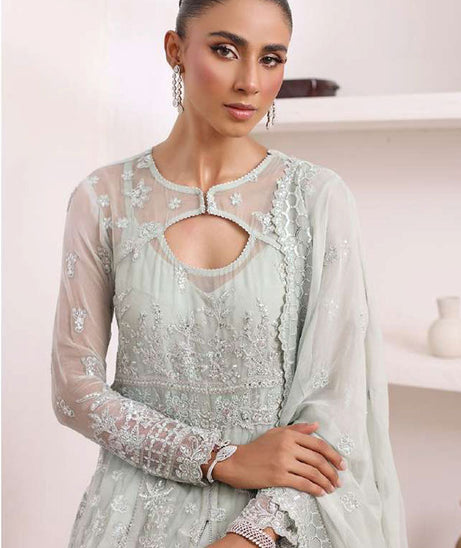Noor By Saadia Asad Chiffon De Luxe'24 D#8 SAGE