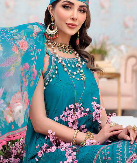 Noor By Saadia Asad Chikankari Lawn`22 D#10-A