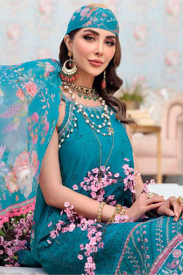 Noor By Saadia Asad Chikankari Lawn`22 D#10-A