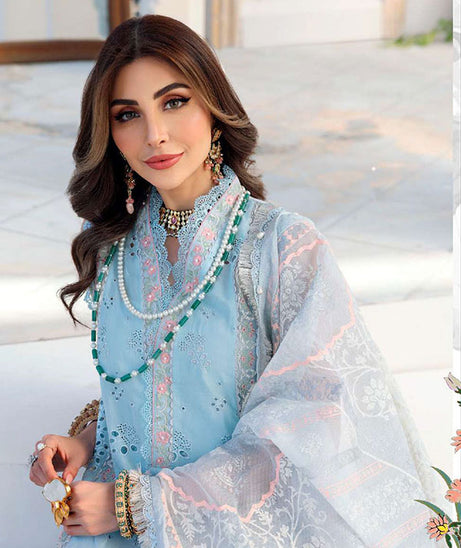 Noor By Saadia Asad Chikankari Lawn`22 D#1-B