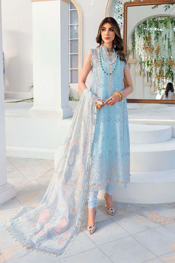 Noor By Saadia Asad Chikankari Lawn`22 D#1-B
