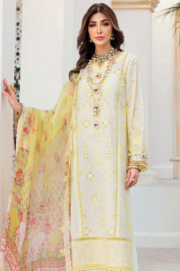 Noor By Saadia Asad Chikankari Lawn`22 D#6-B