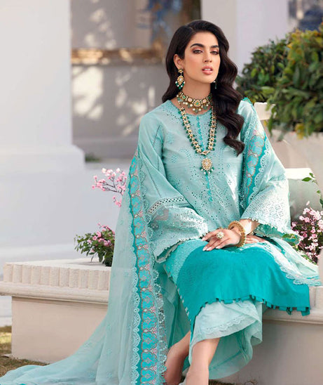 Noor By Saadia Asad Chikankari Lawn`22 D#7-B