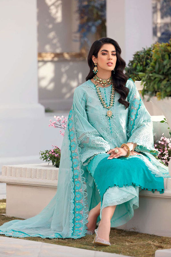 Noor By Saadia Asad Chikankari Lawn`22 D#7-B