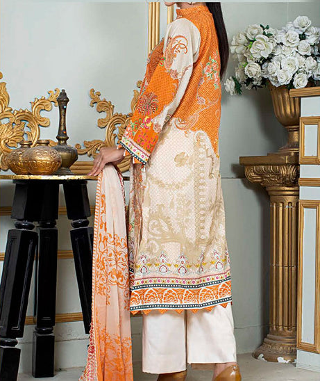 Noor E/Zari Lawn C/Dupatta'23 D#54 (L Peach)
