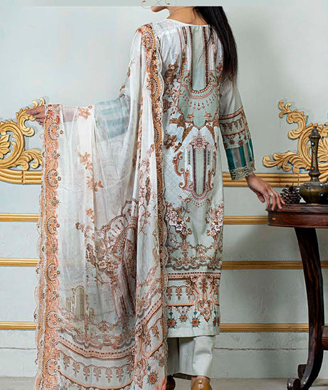 Noor E/Zari Lawn C/Dupatta'23 D#59 (Grey)