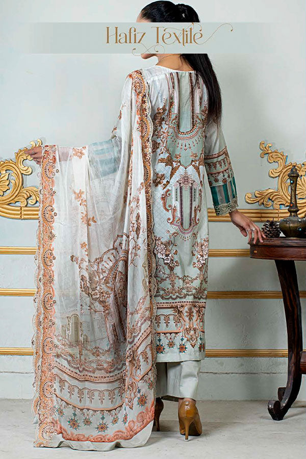 Noor E/Zari Lawn C/Dupatta'23 D#59 (Grey)