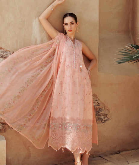 Noor Eid Handwork Laserkari Lawn 2024 D10