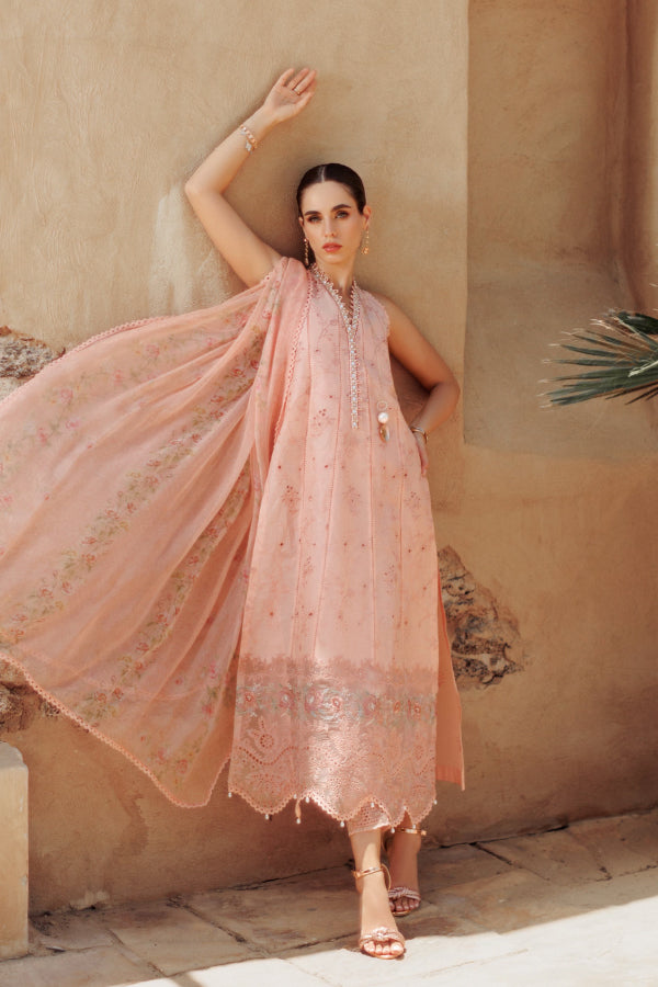 Noor Eid Handwork Laserkari Lawn 2024 D10