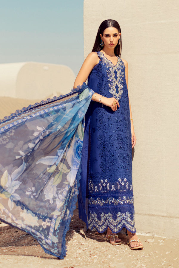 Noor Eid Handwork Laserkari Lawn 2024 D12