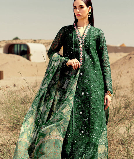 Noor Eid Handwork Laserkari Lawn 2024 D8