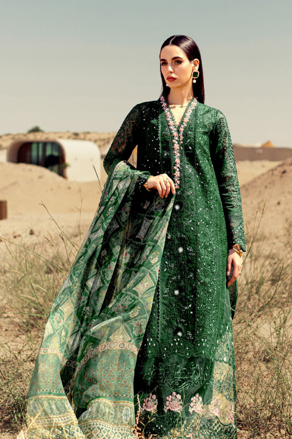Noor Eid Handwork Laserkari Lawn 2024 D8