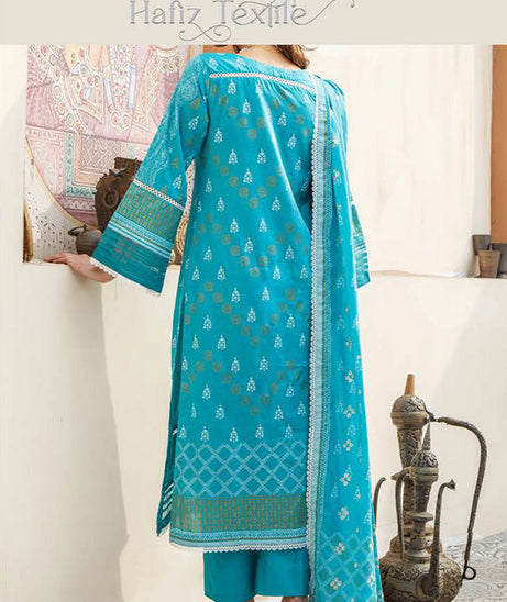 Noor Emb Lawn L/Dupatta'23 D#1 (D Sea Green)