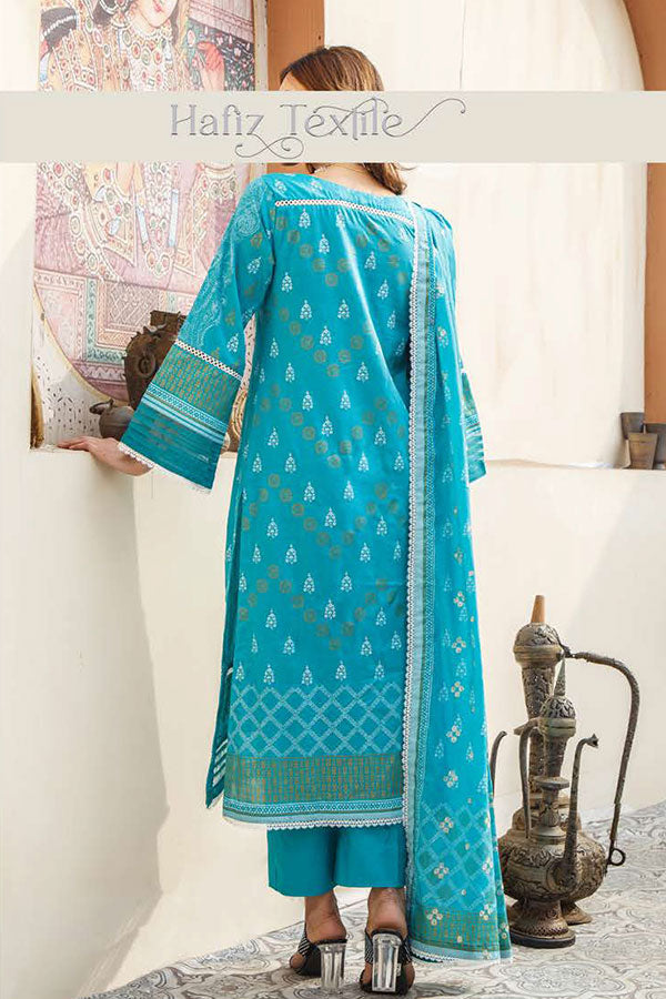 Noor Emb Lawn L/Dupatta'23 D#1 (D Sea Green)