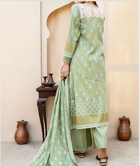 Noor Emb Lawn L/Dupatta'23 D#1 (Green)