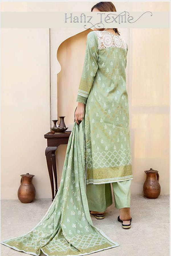 Noor Emb Lawn L/Dupatta'23 D#1 (Green)