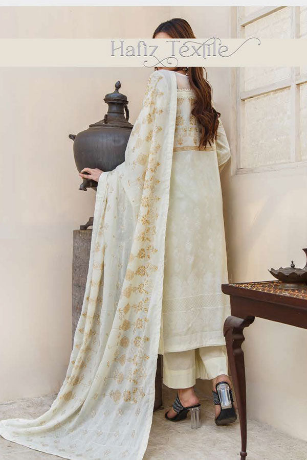 Noor Emb Lawn L/Dupatta'23 D#2 (Cream)