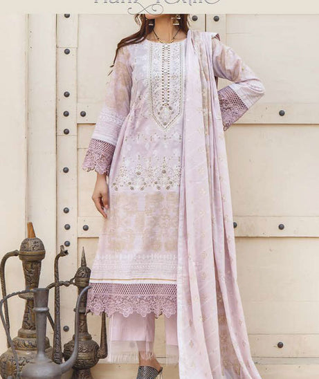 Noor Emb Lawn L/Dupatta'23 D#3 (L Mauve)