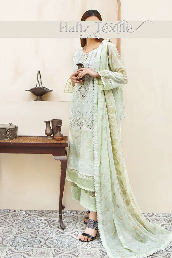 Noor Emb Lawn L/Dupatta'23 D#3 (L Pista)