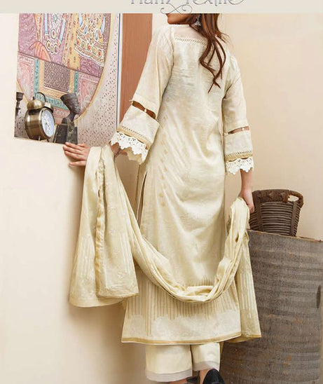Noor Emb Lawn L/Dupatta'23 D#4 (Fawn)