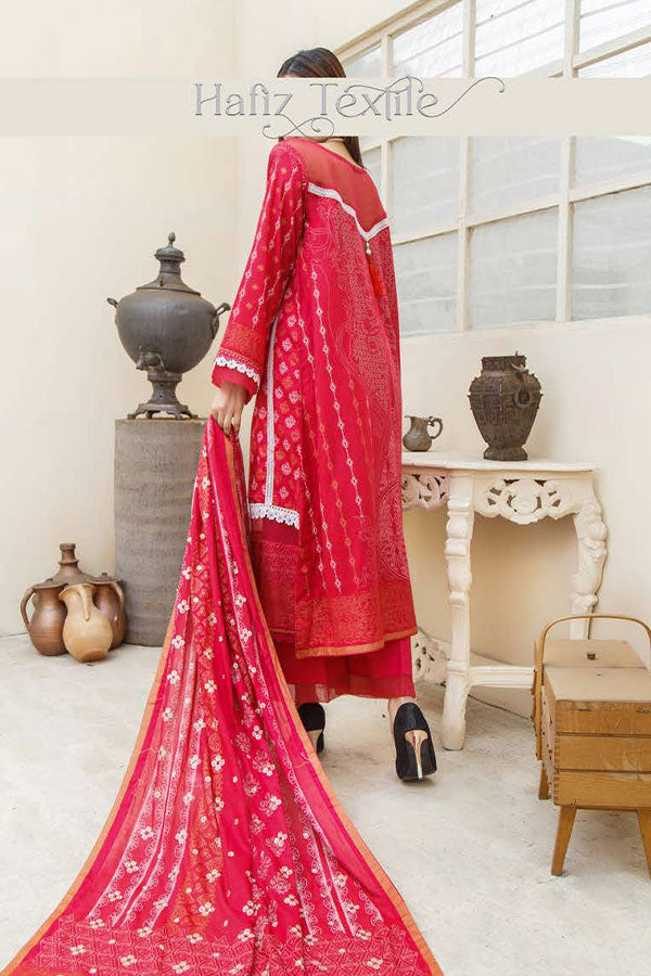 Noor Emb Lawn L/Dupatta'23 D#5 (Sh Pink)