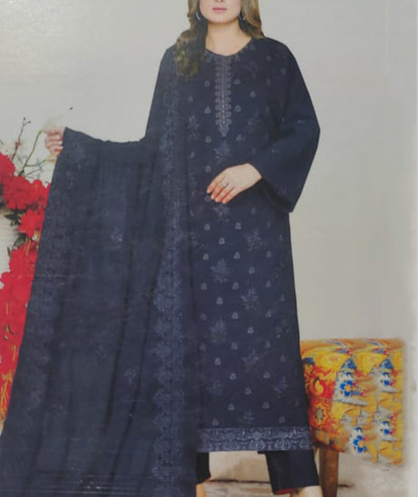 Noor Jahan Luxury Emb Lawn'25 D#1-Blue-1