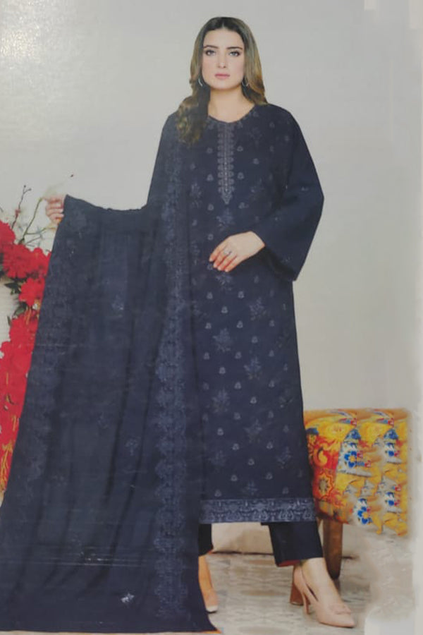 Noor Jahan Luxury Emb Lawn'25 D#1-Blue-1