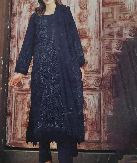 Noor Jahan Luxury Emb Lawn'25 D#1-Blue