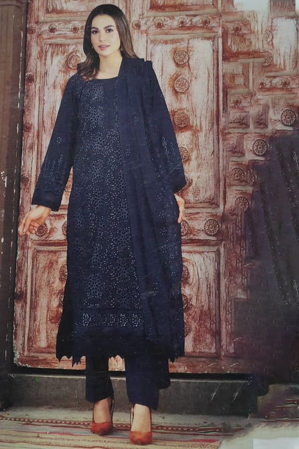 Noor Jahan Luxury Emb Lawn'25 D#1-Blue