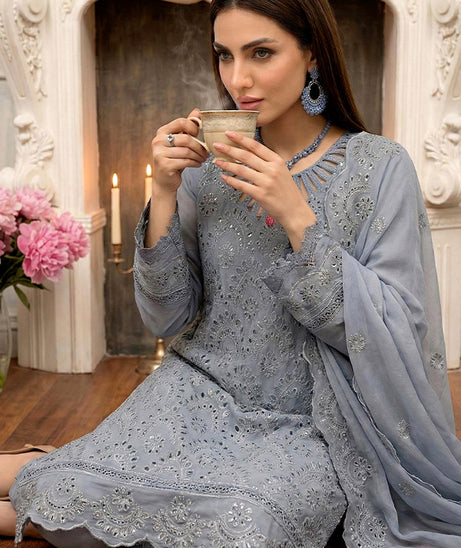 Noor Jahan Noor-E-Nazar Lawn`26 D#01 (B-GREY)