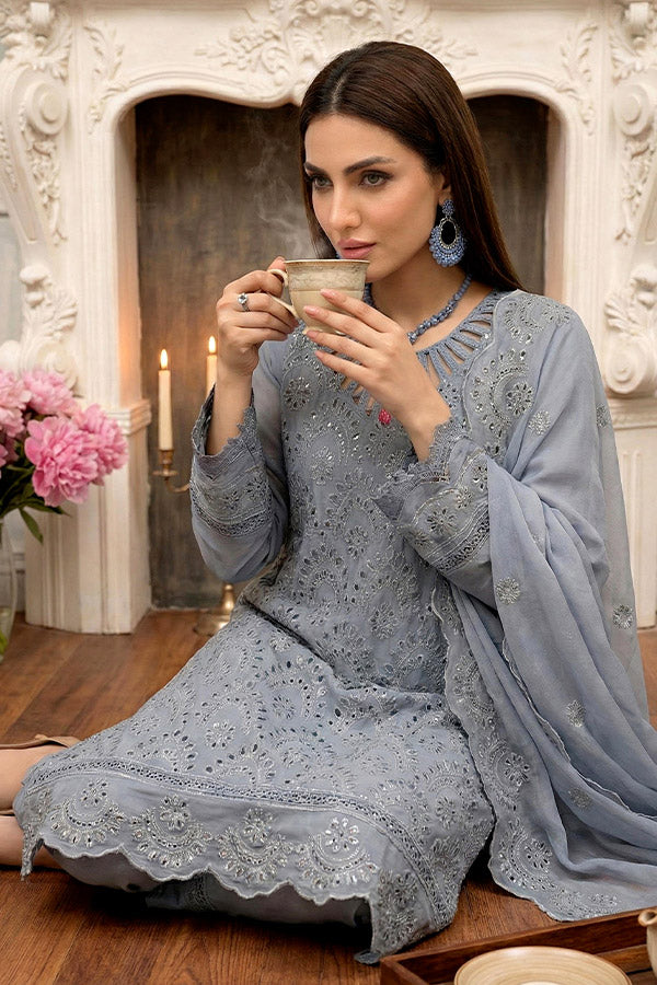 Noor Jahan Noor-E-Nazar Lawn`26 D#01 (B-GREY)