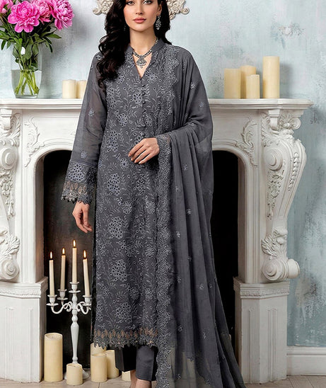 Noor Jahan Noor-E-Nazar Lawn`26 D#01 (D-Grey)