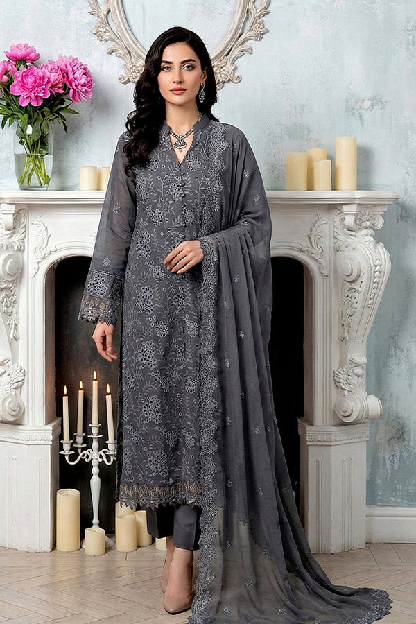 Noor Jahan Noor-E-Nazar Lawn`26 D#01 (D-Grey)