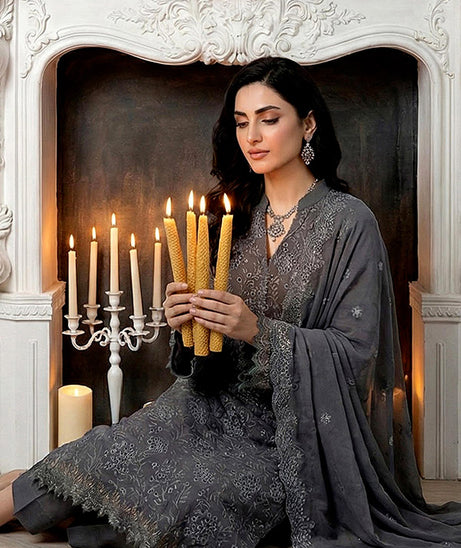 Noor Jahan Noor-E-Nazar Lawn`26 D#01 (D-Grey)