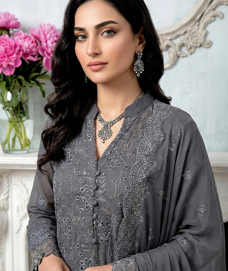 Noor Jahan Noor-E-Nazar Lawn`26 D#01 (D-Grey)