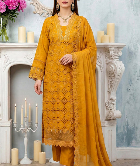 Noor Jahan Noor-E-Nazar Lawn`26 D#01 (MUSTARD)