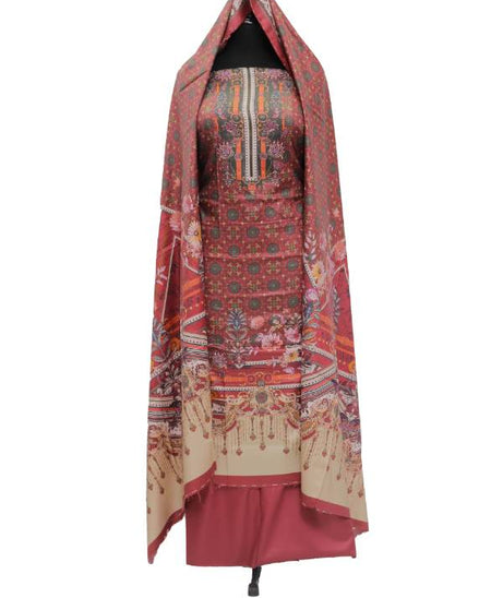 Noor Mahal Digital Linen`20 D#1731 Maroon