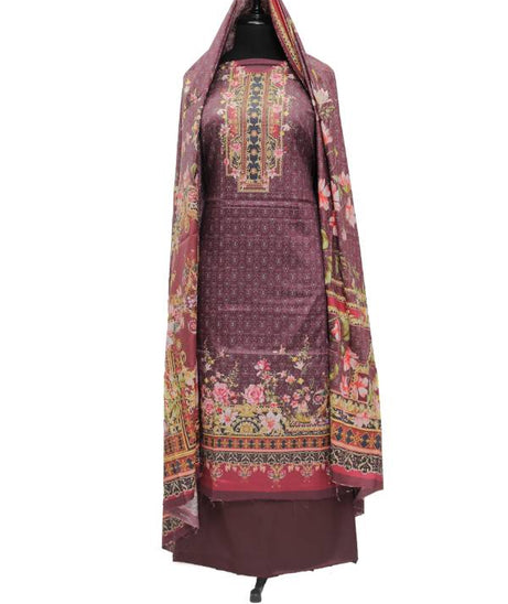 Noor Mahal Digital Linen`20 D#1739 D Maroon