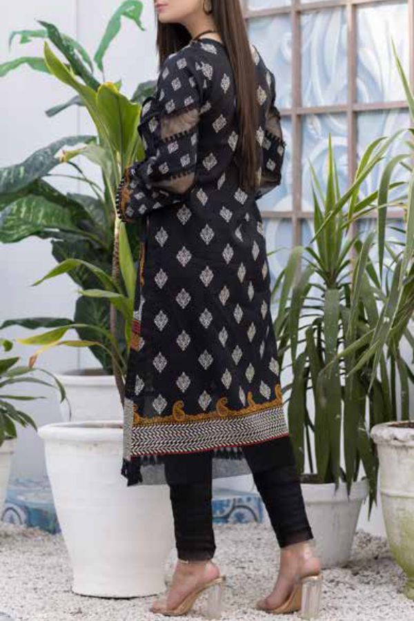 Noor Print Lawn`22 D#106 Black