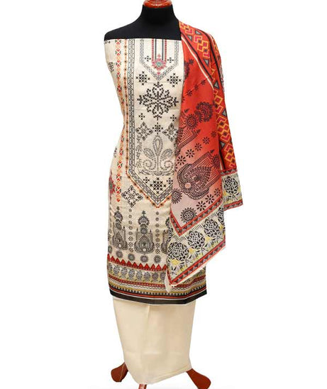 Noor Print Lawn`22 D#27 (Vol-2) Cream