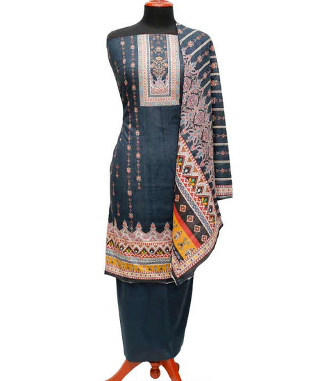 Noor Print Lawn`22 D#29 (Vol-2) Nevy Blue
