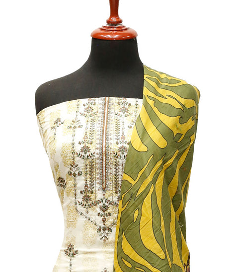 Noor E/Lawn Sitara L/Dupatta`23 D#68 (Off White)