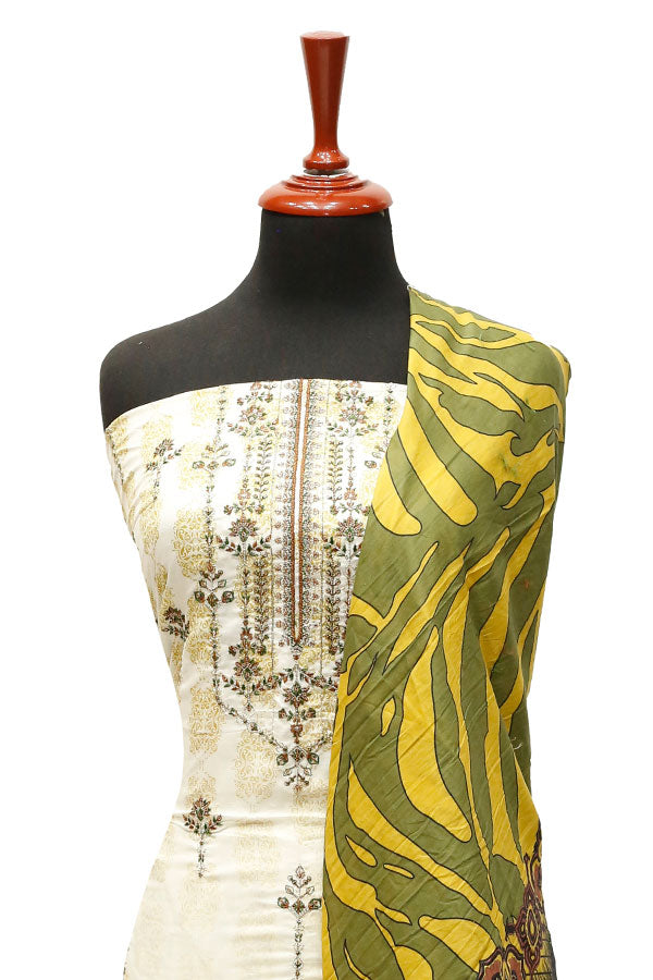 Noor E/Lawn Sitara L/Dupatta`23 D#68 (Off White)